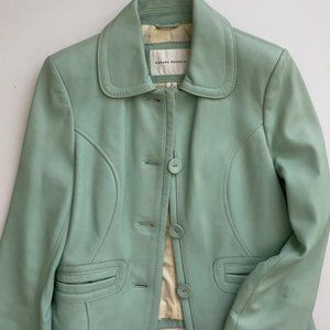 Banana Republic Cropped Leather Jacket